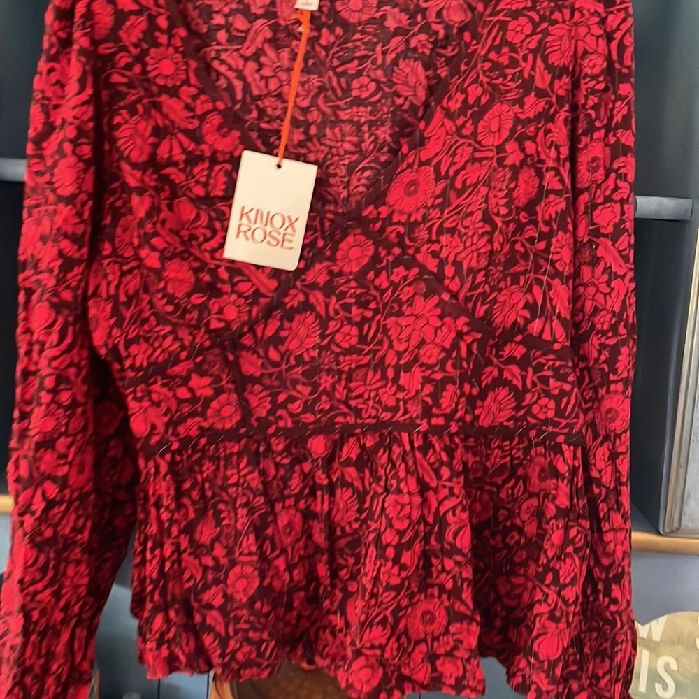Knox Rose red top NWT - Picture 3 of 5